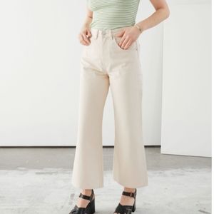 Flared high waisted cropped jeans